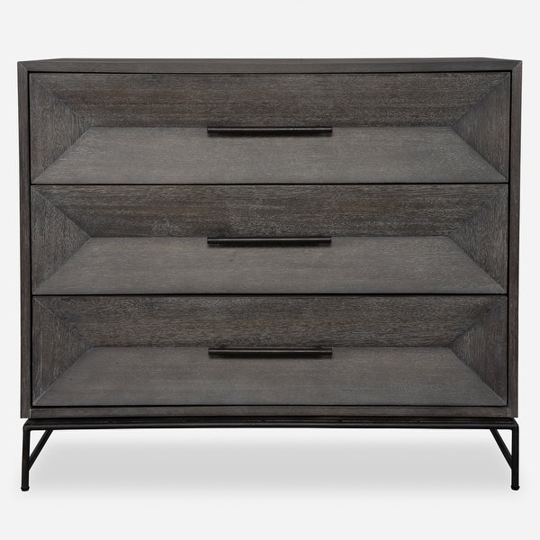 slide 2 of 9, Uttermost Knox Dark Walnut Accent Chest - 32"H x 36"W x 18"D