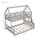 Twin over Full House Bed Design Bunk Bed with Built-in 3-step Ladder ...