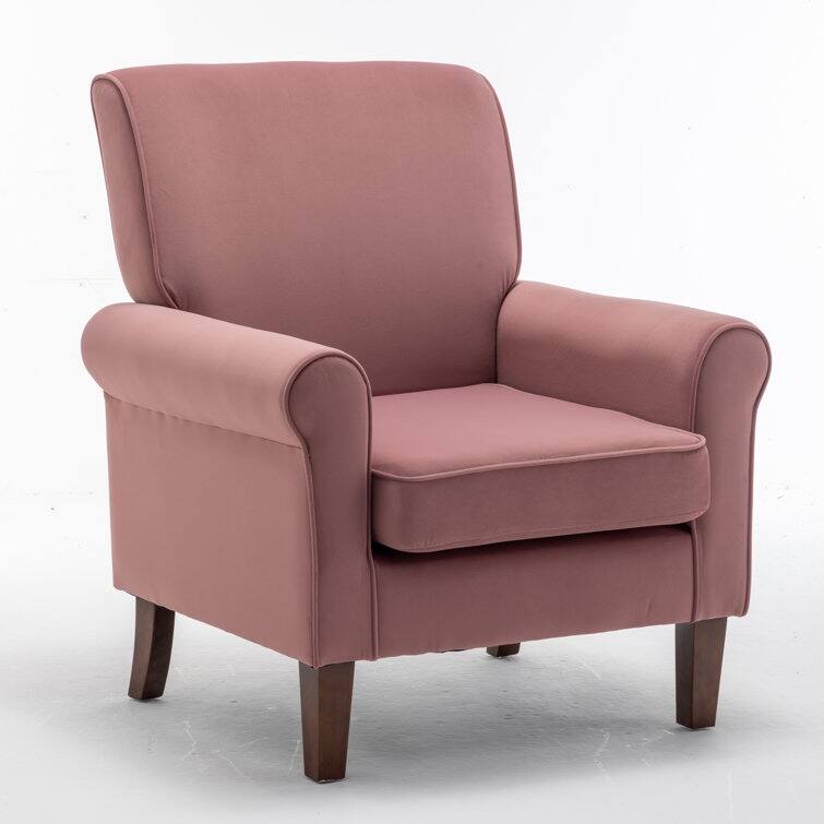 Classic Kentin Velvet Armchair - Rose