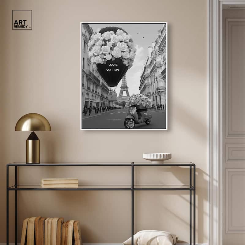Scooter and Glam Balloon Canvas by Art Remedy
