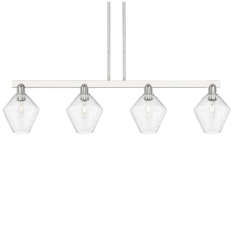 Innovations Lighting 716-4I-12-51 Cindyrella Linear Cindyrella 4 Light - Polished Nickel / Seedy