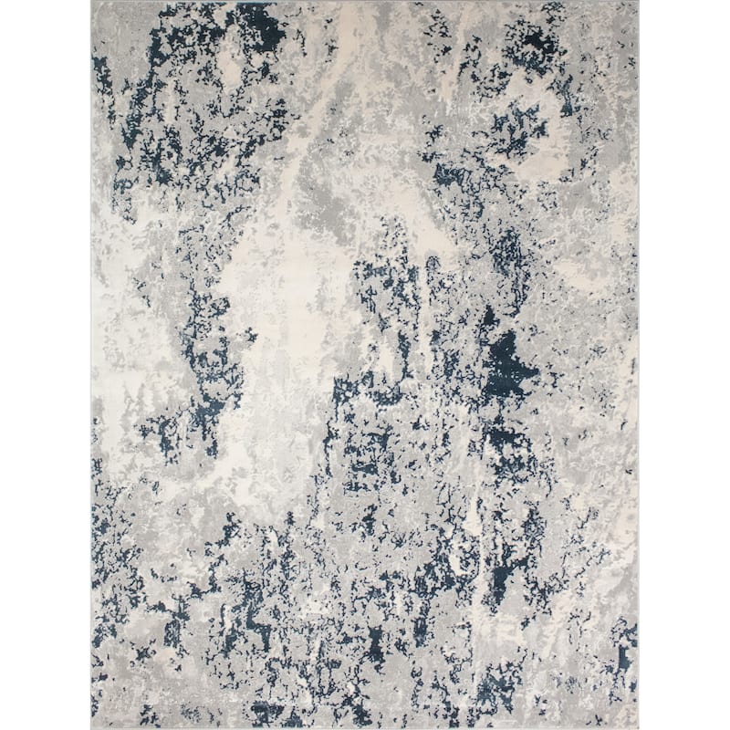 Noori Rug Louis High-Low Barron Rug - 7'8" x 10'2" - Grey/Blue