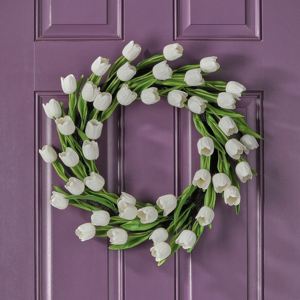 21" Pu Spring Tulip Wreath