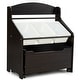 preview thumbnail 2 of 14, Kids Wooden Toy Storage Unit Organizer with Rolling Toy Box and Plastic Bins - 25" x 15" x 30" (L x W x H) Espresso