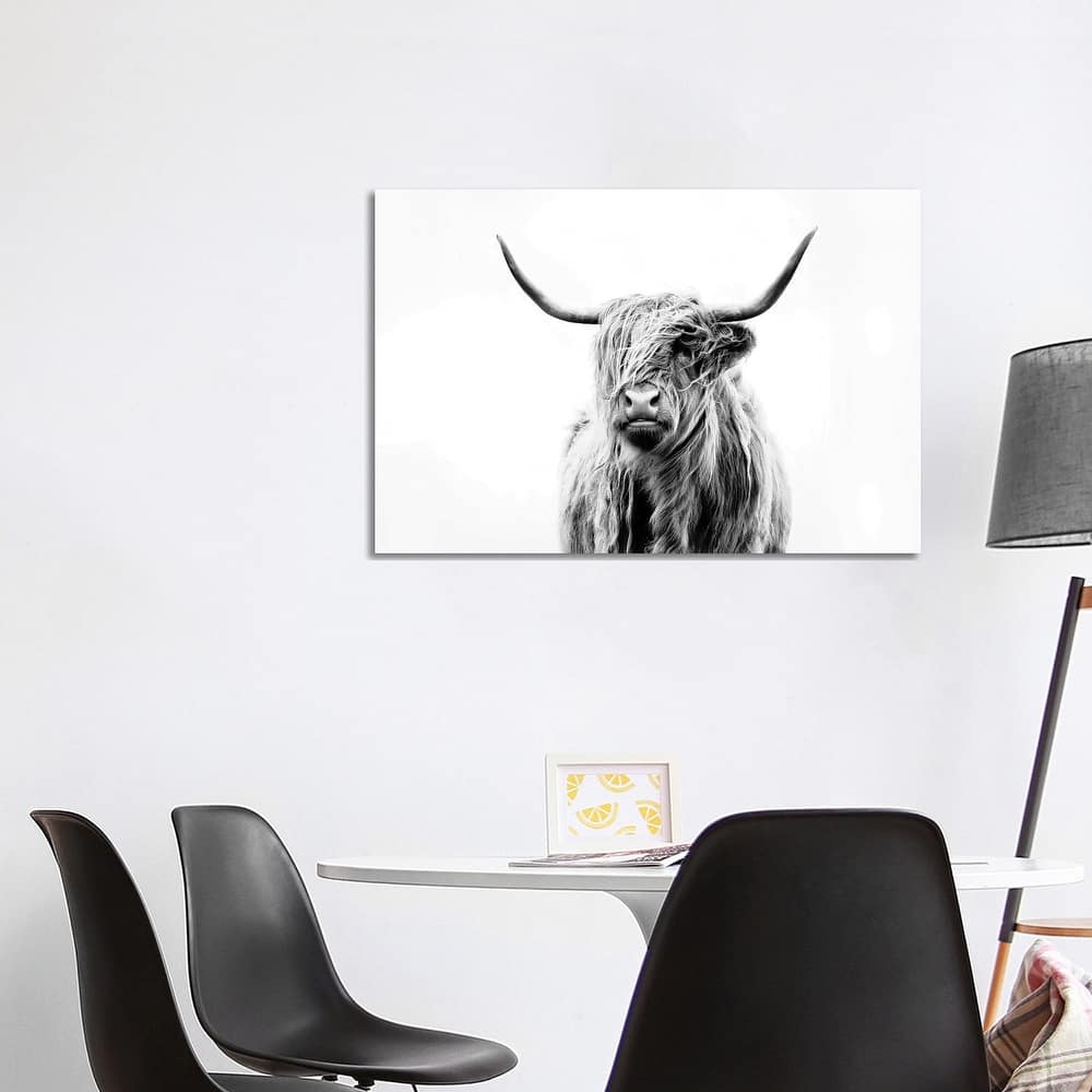 iCanvas 'Portrait Of A Highland Cow' Canvas Print by Dorit Fuhg