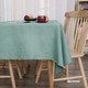preview thumbnail 7 of 28, Tablecloth Solid Faux Linen Water Resistant Table Cover