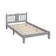 preview thumbnail 9 of 19, Twin Bed with Column-Decoration Headboard, with Bed Slats