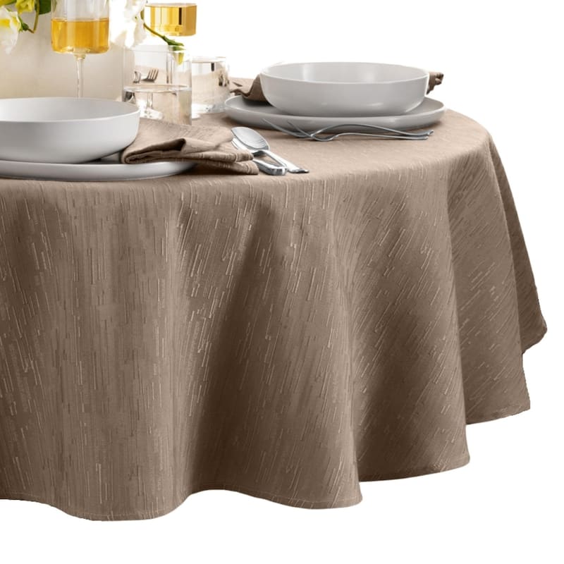 Continental Solid Texture Water and Stain Resistant Tablecloth