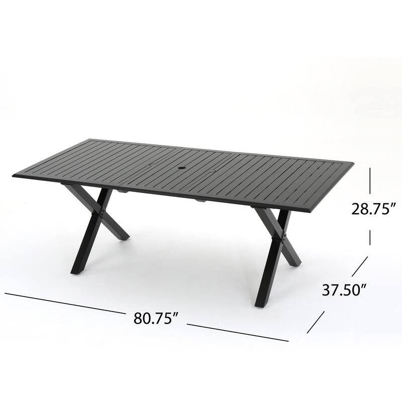 Coniston Outdoor Outdoor Wicker and Aluminum 7 Piece Dining Set with Cushion by Christopher Knight Home