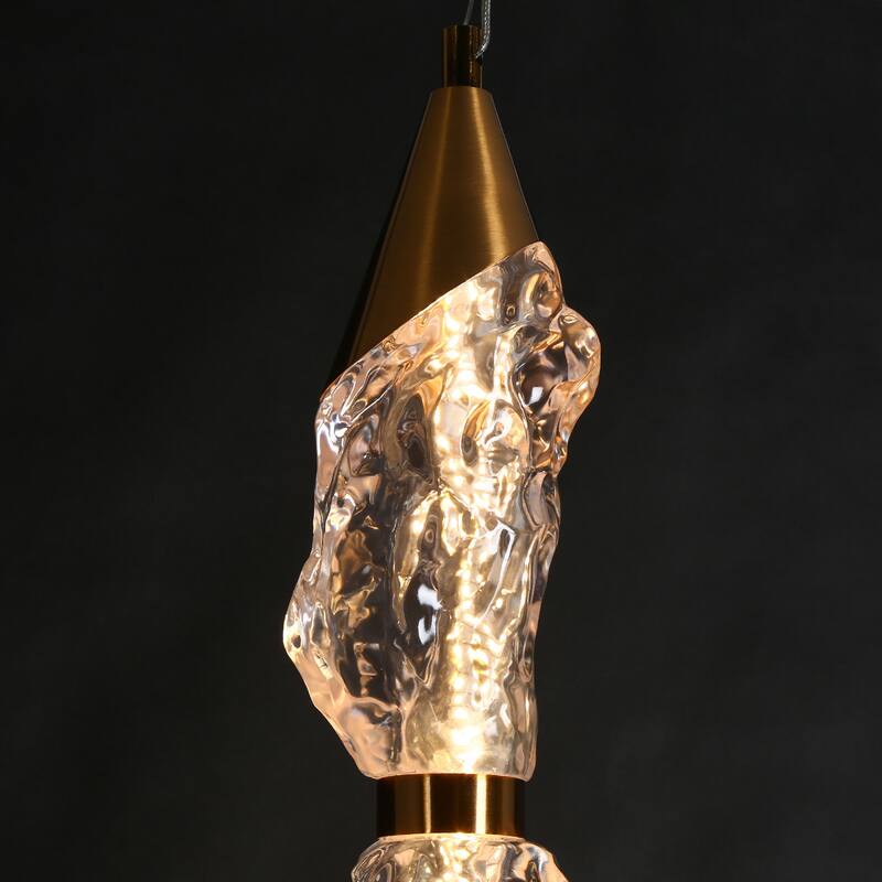 Modern LED 1-Light Gold Pendant Light for Kitchen Island Living Room