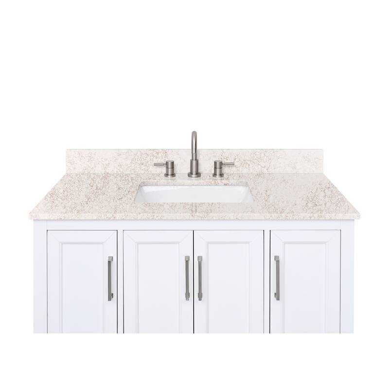 Avanity Quartz Vanity Top with Rectangular Undermount Sinks