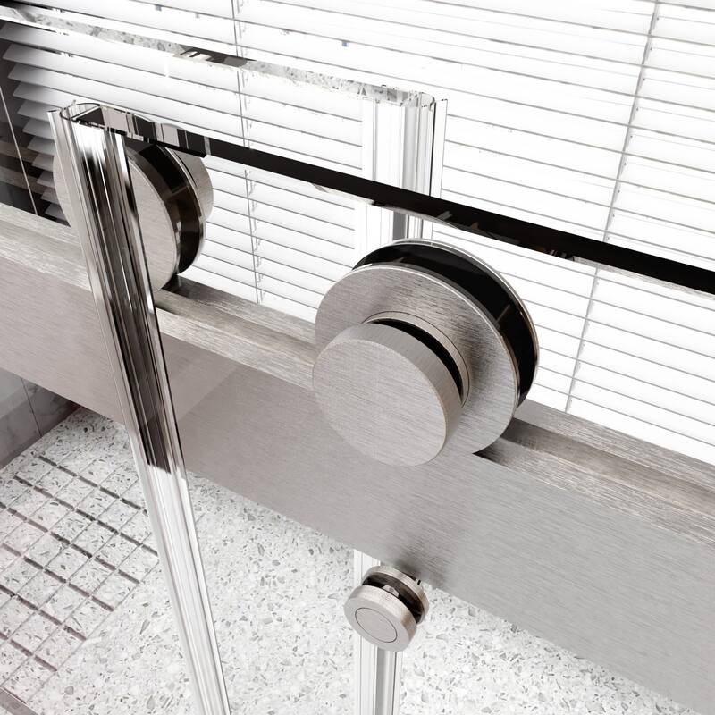 56-60"W x 76"H Frameless Double Sliding Shower Door