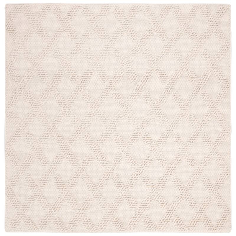 SAFAVIEH Handmade Natura Sirkku Wool Rug - 6' Square - Ivory/Beige