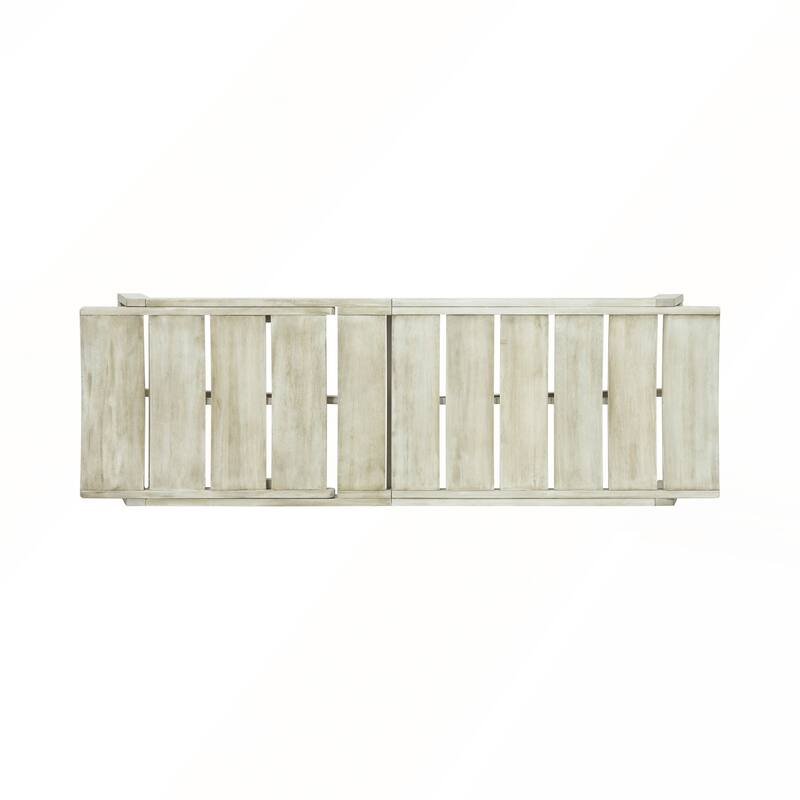 Adjustable Acacia Wood Chaise Lounge with Slat Paneling Outdoor