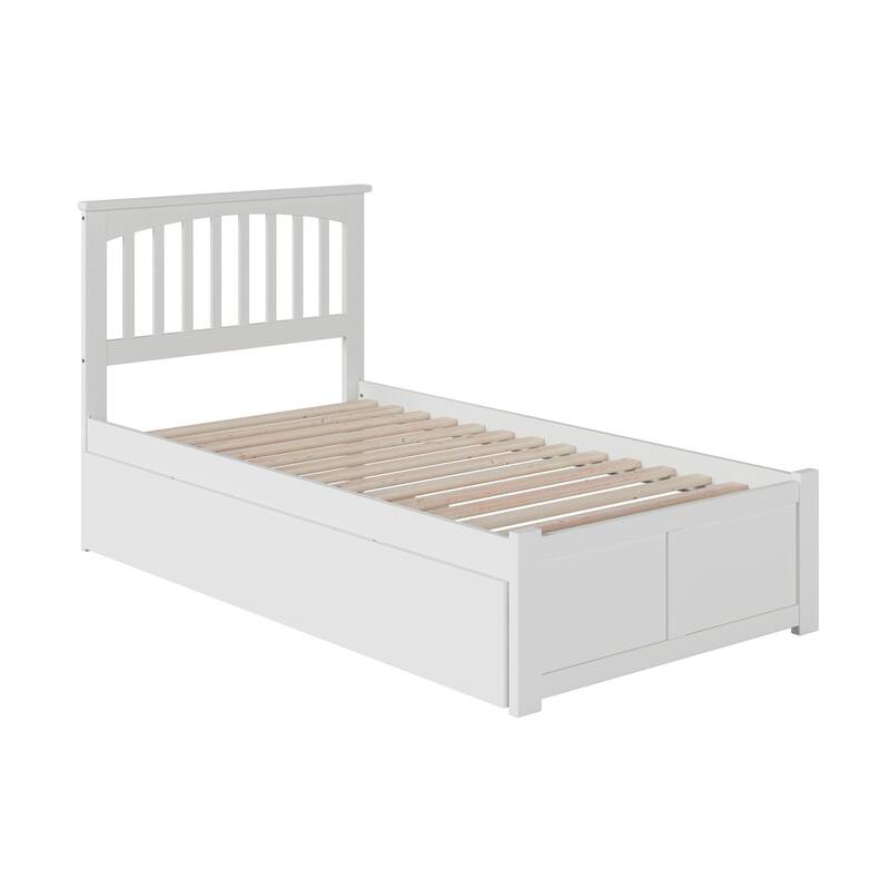 Mission Platform Bed with Footboard and Twin XL Trundle