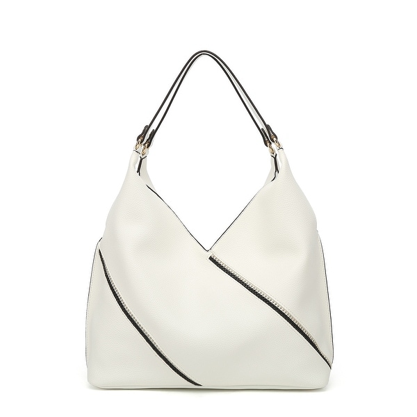 black and white hobo bag