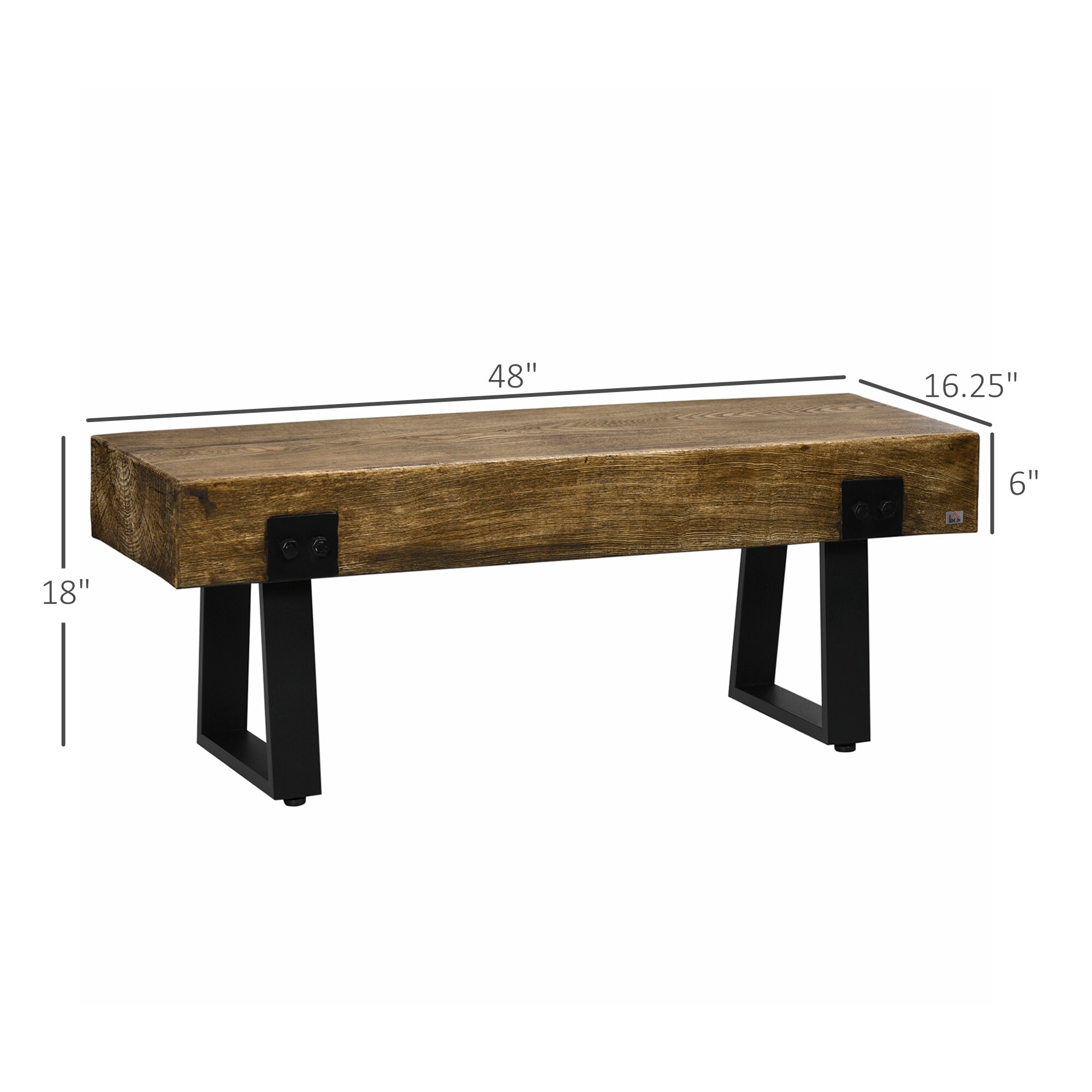 Garden Bench with Metal Legs Rustic Wood Effect Concrete Entryway Bench End of Bed Bench Indoor Outdoor Use for Patio On Sale Bed Bath Beyond 39923161