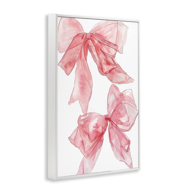 Stupell Sheer Pastel Pink Bows Framed Giclee Art Design By LSR Design Studio