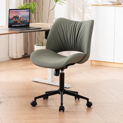 Ergonomic Faux Leather Office Chair, Swivel Task Chair