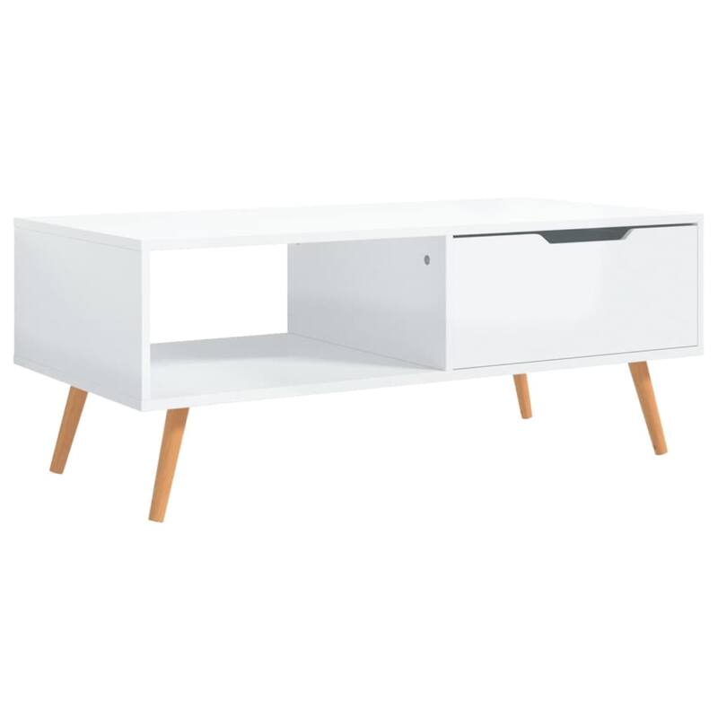 vidaXL Coffee Table End Table Living Room Accent Sofa Table Engineered Wood - 39.4" x 19.5" x 16.9"