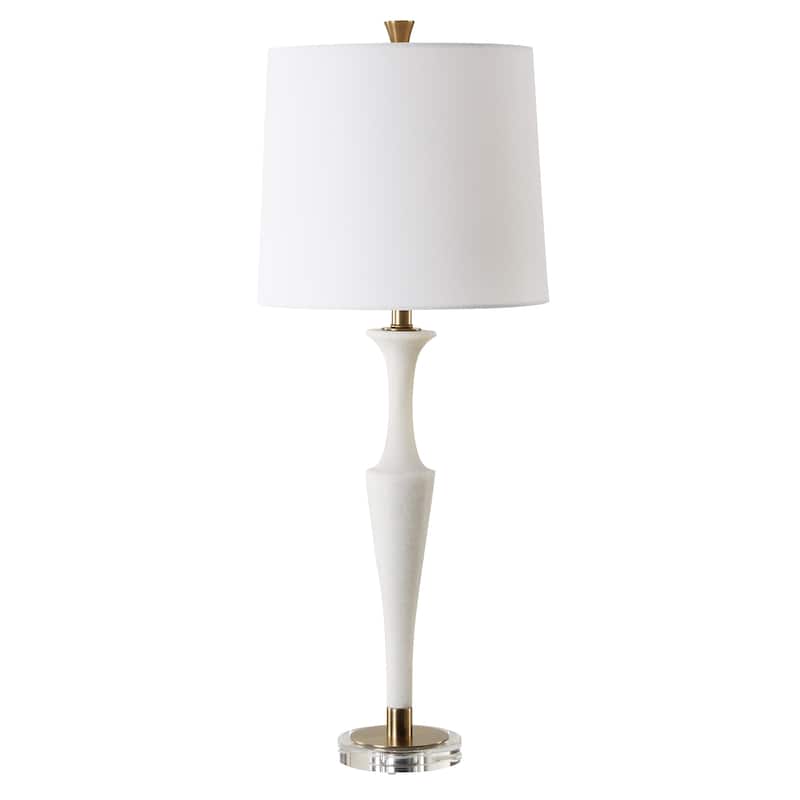 Uttermost Colette White Stone Table Lamp - 35.5'' H X 14'' W X 14'' D