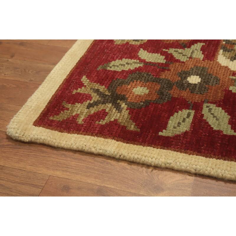 All-Over Floral Handmade Area Rug 6x10 - 10' 0'' X 6' 5''