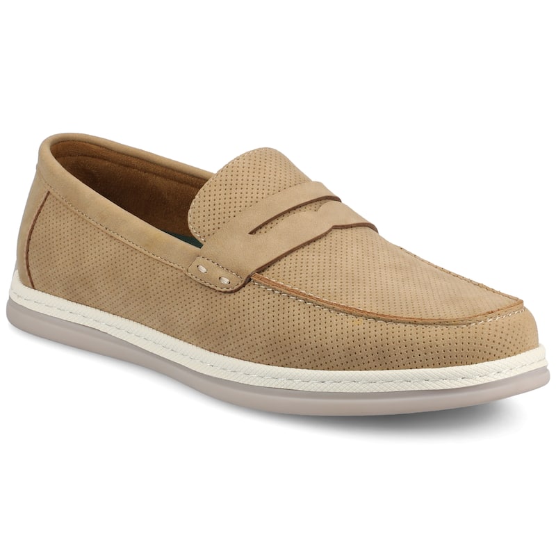 Vance Mens Brantley Casual Slip-on Perforated Penny Loafer