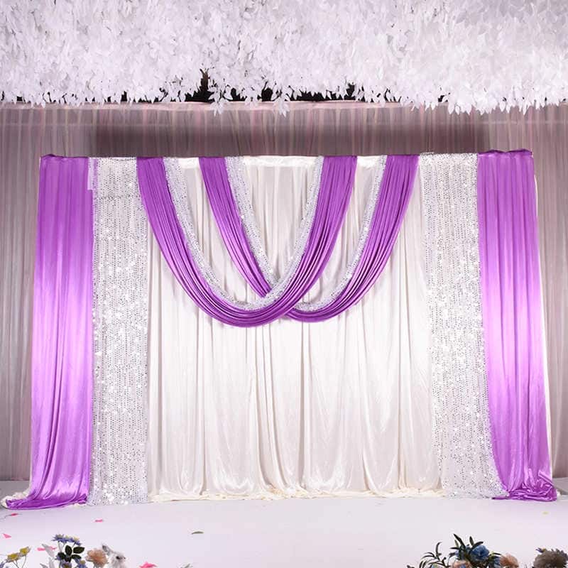 10ft 4 Post Heavy Duty Wedding Backdrop Stage Stand Canopy Tent Chuppah