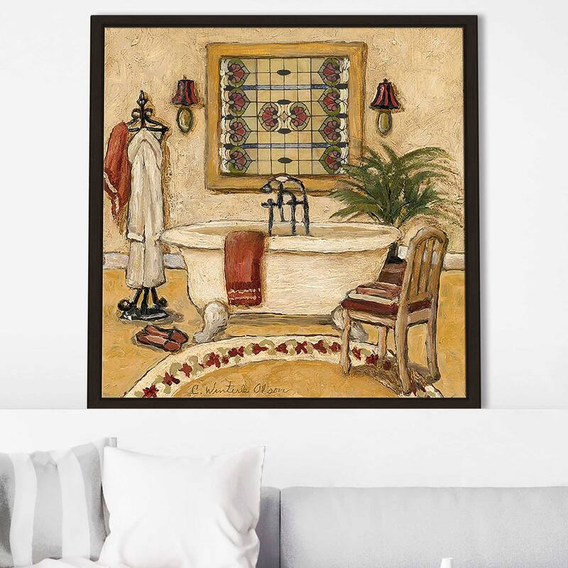 "Art Deco Bath II" Print on Floating Canvas