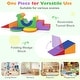 preview thumbnail 6 of 8, Gymax 7PCS Soft Foam Climbing Blocks Set w/Slide & Tunnel Waterproof &