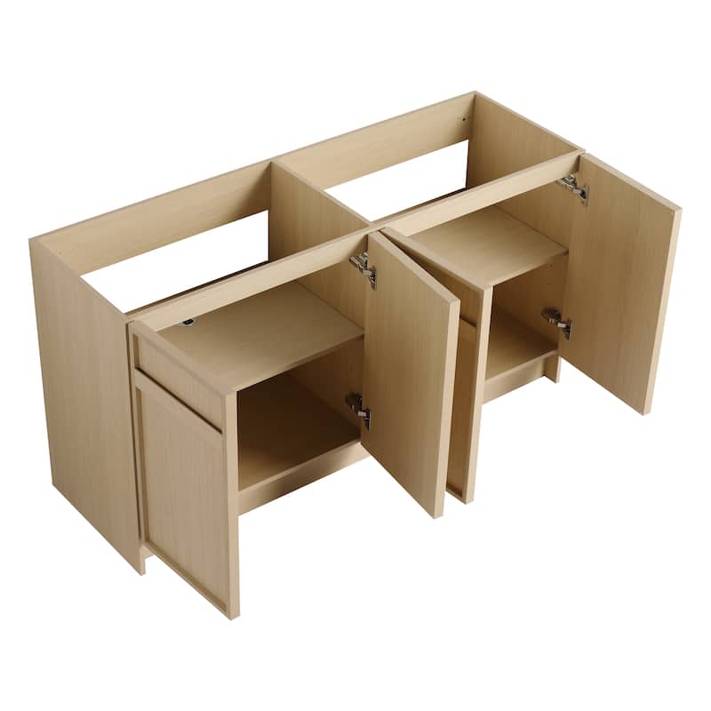 Malwee 30"/36"/48"/60" Bathroom Vanity with Sink, FreeStanding Vanity with Soft Close Doors and adjustable shelf