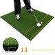 preview thumbnail 1 of 8, Costway 5 x 4 FT Golf Hitting Mat Artificial Indoor Outdoor Turf Golf - See Details Green - See Details - Teens