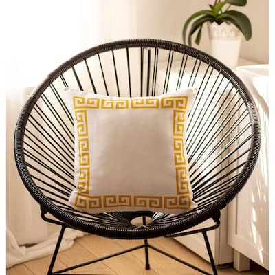 Geometric Greek Key Design Printed Decorative Throw Pillow Cover