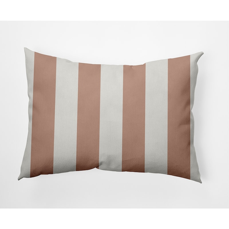Graduated Stripe Nautical Indoor/Outdoor Throw Pillow - Mauve - 14" x 20"