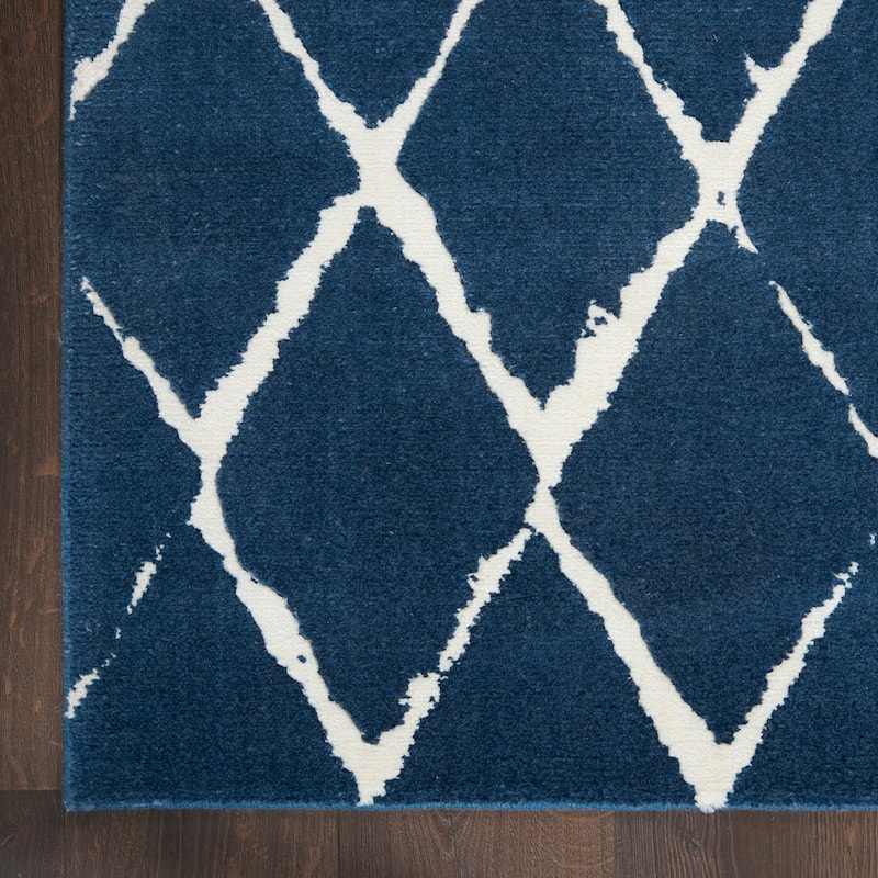 Nourison Twilight Contemporary Geometric Trellis Area Rug