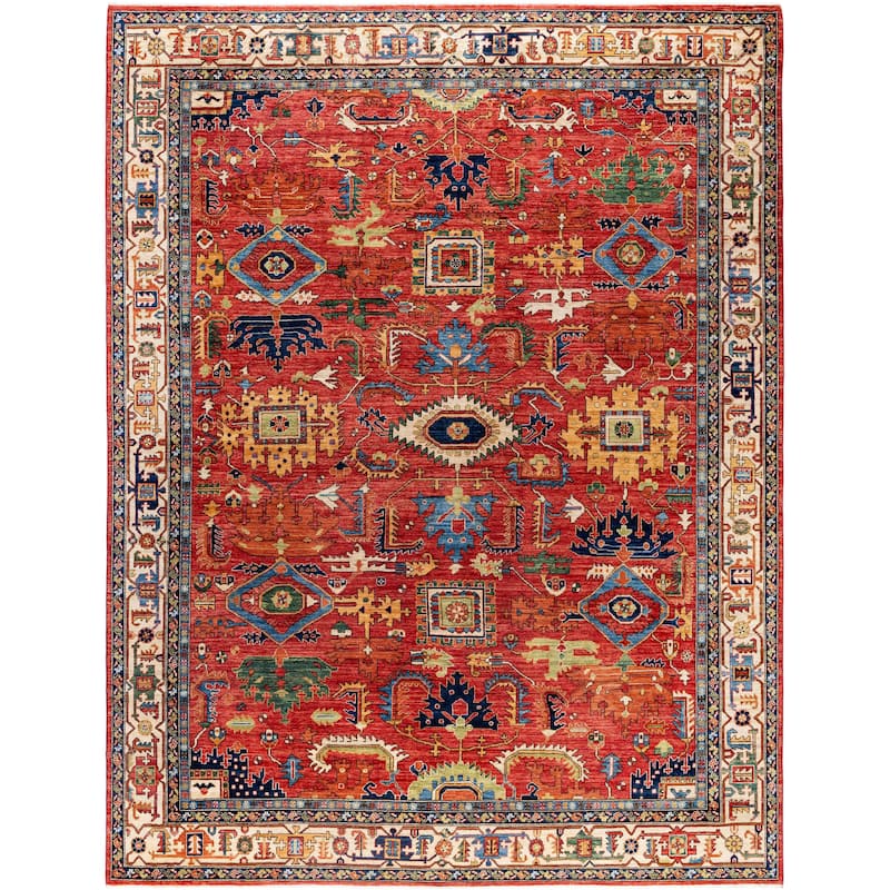 Serapi One-of-a-Kind Hand-Knotted Area Rug - Red - 9' 2" x 11' 9"