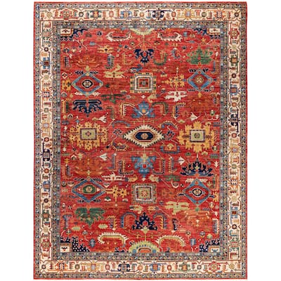 Serapi One-of-a-Kind Hand-Knotted Area Rug - Red - 9' 2" x 11' 9"