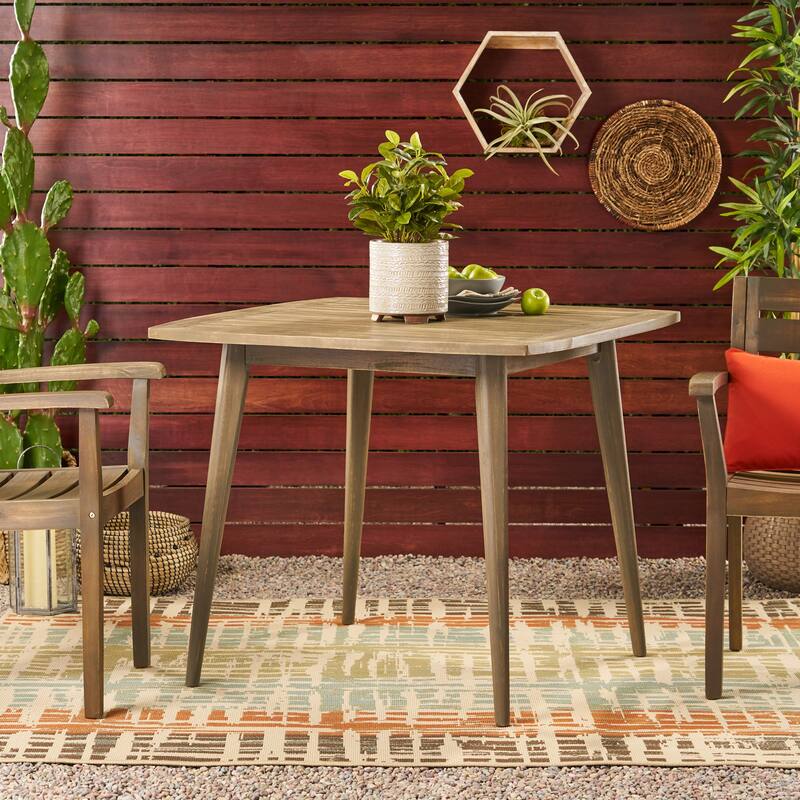Wallace Indoor Square Acacia Wood Dining Table by Christopher Knight Home - Teak