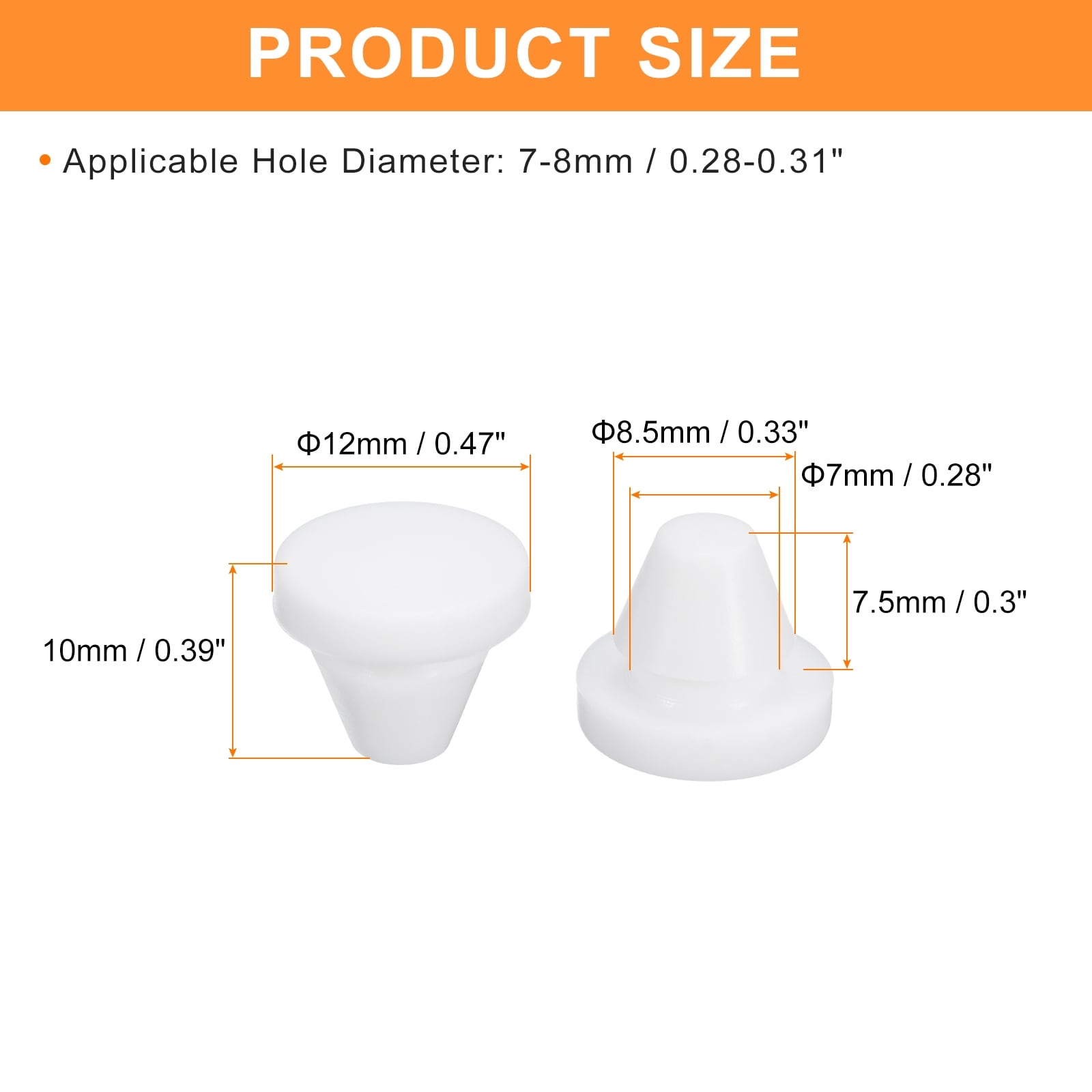 Silicone Plugs, Rubber Round Snap in Locking Hole Plug, Hole Stoppers for Metal Tube