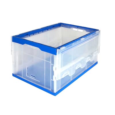 Mount-It! Collapsible Crate for Storage, 65L Capacity