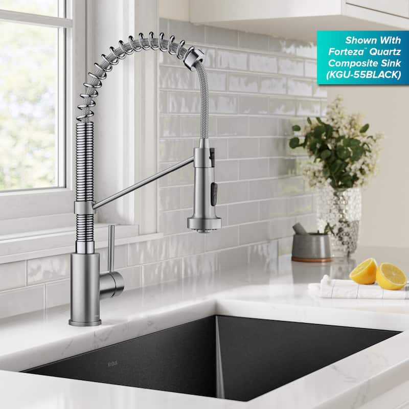Kraus Bolden 2-Function 1-Handle Commercial Pulldown Kitchen Faucet