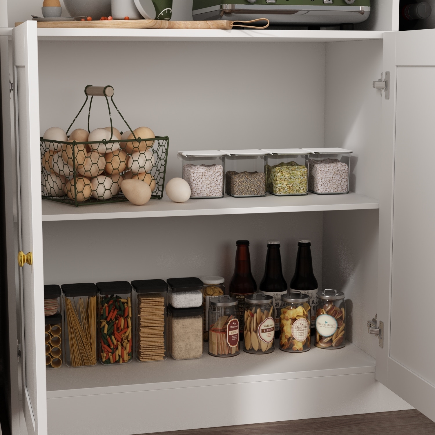 Buffet Kitchen Pantry Storage Cabinet Storage Hutch Acrylic Glass -  70.9x47.2 - On Sale - Bed Bath & Beyond - 36529135