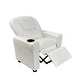 preview thumbnail 2 of 13, Marisa 23"W PU Leather Kids Recliner Chair with Cup Holder White