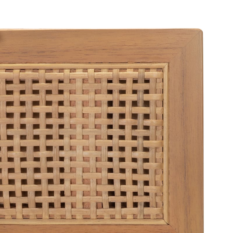 SAFAVIEH Baisley Mid-Century 3-Drawer Rattan Chest - 36" W x 18" L x 36" H