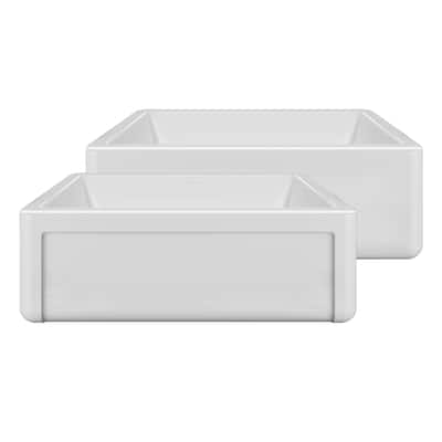 Whitehaus WHRP3018 Fireclay 30" Farmhouse Single Basin Fireclay