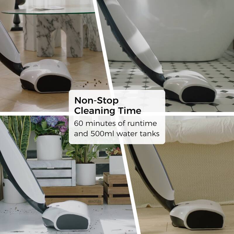 HIZERO Cordless Hard Floor Cleaner F500, White