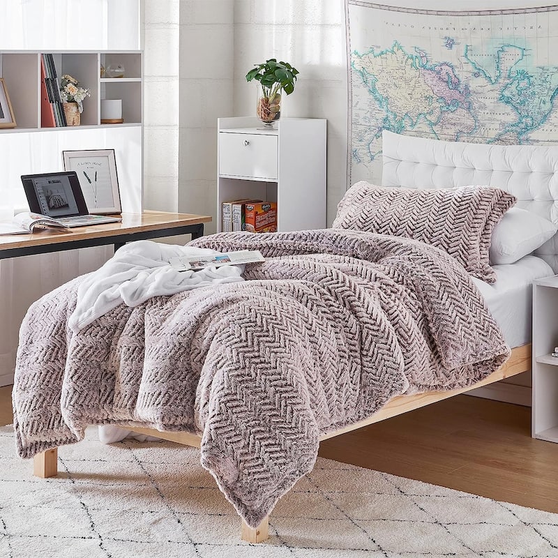 Cozy Peaks® - Coma Inducer® Oversized Comforter Set - Chevron Frosted Sierra