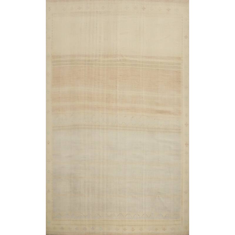 Hand Woven Oriental 100% Wool Carpet Southwestern Tribal Multi-Colored Kilim Area Rug - 12' 10'' X 9' 8''