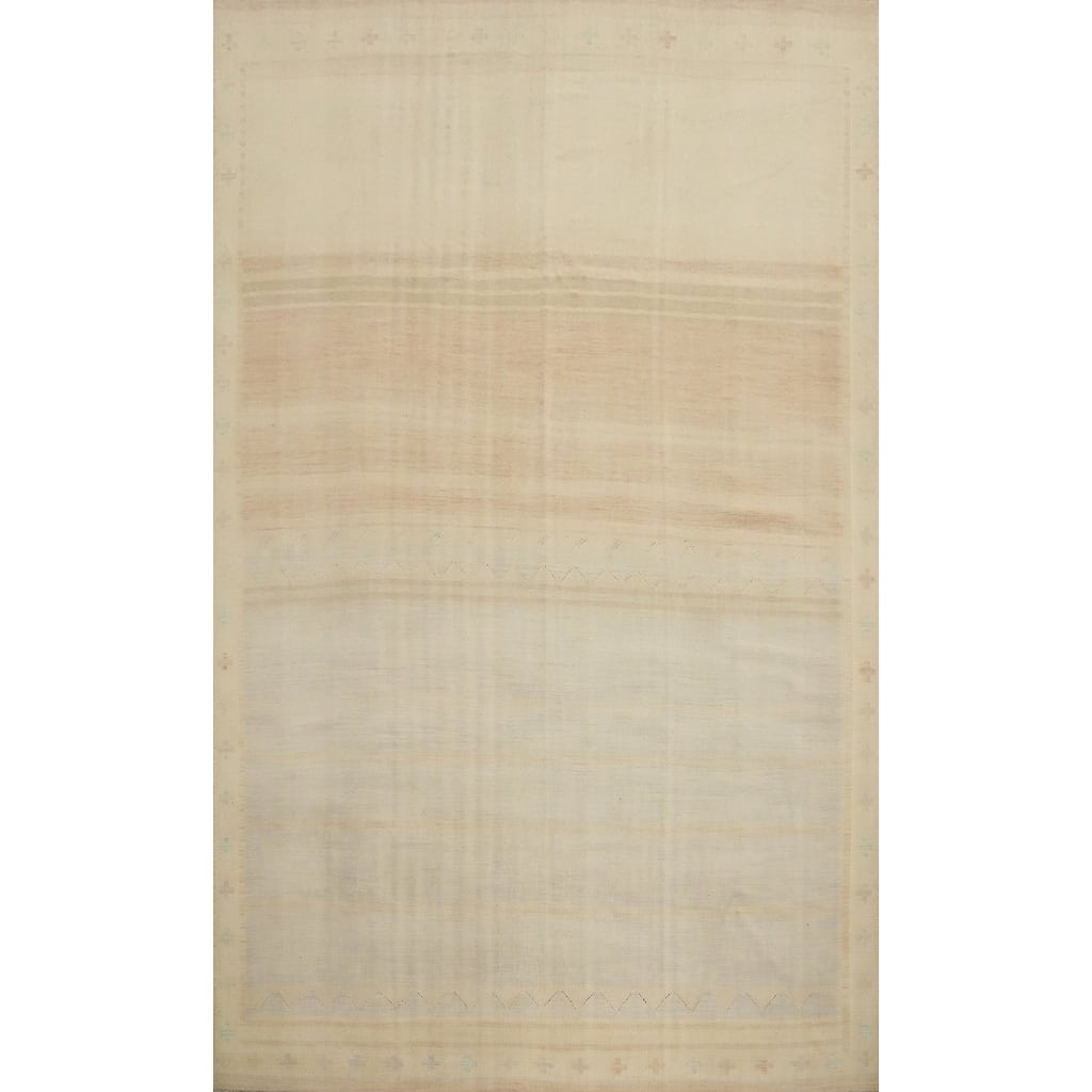 Hand Woven Oriental 100% Wool Carpet Southwestern Tribal Multi-Colored Kilim Area Rug - 12' 10'' X 9' 8''