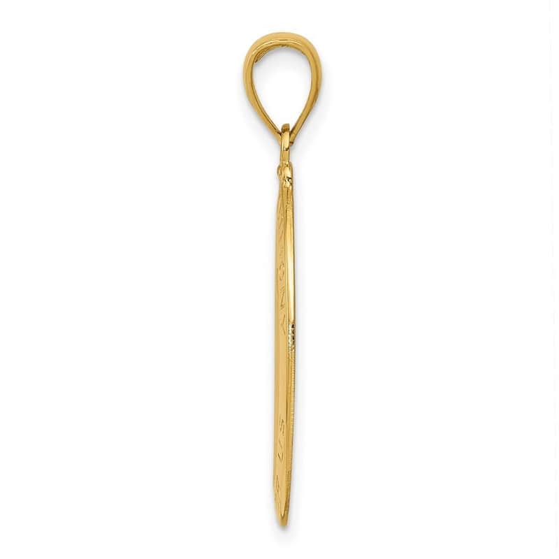 Curata 14k Yellow Gold 18" 31.5x15.25mm Saint Anthony Oval Medal Pendant Necklace